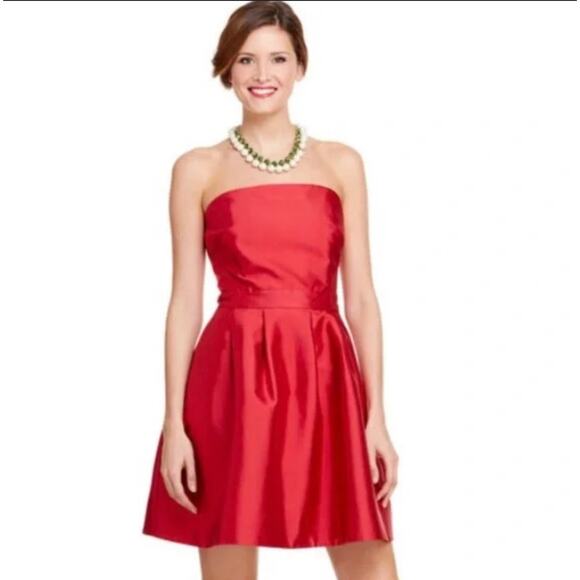 Vineyard Vines Red Strapless Formal Dress - Picture 1 of 3